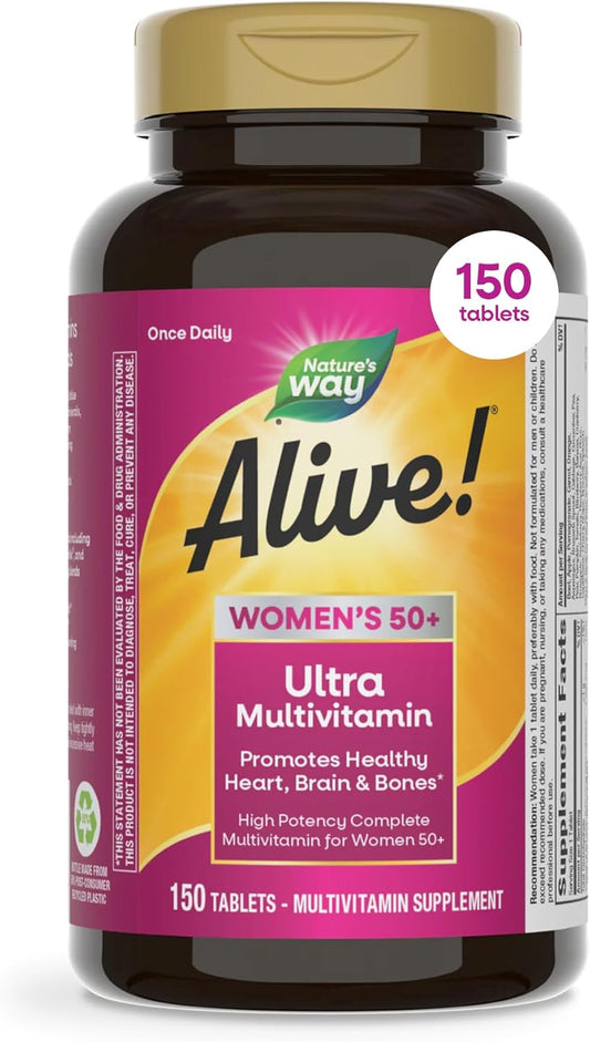 Nature\u2019s Way Alive! Vitaminas para mujeres 50 Plus, multivitam...