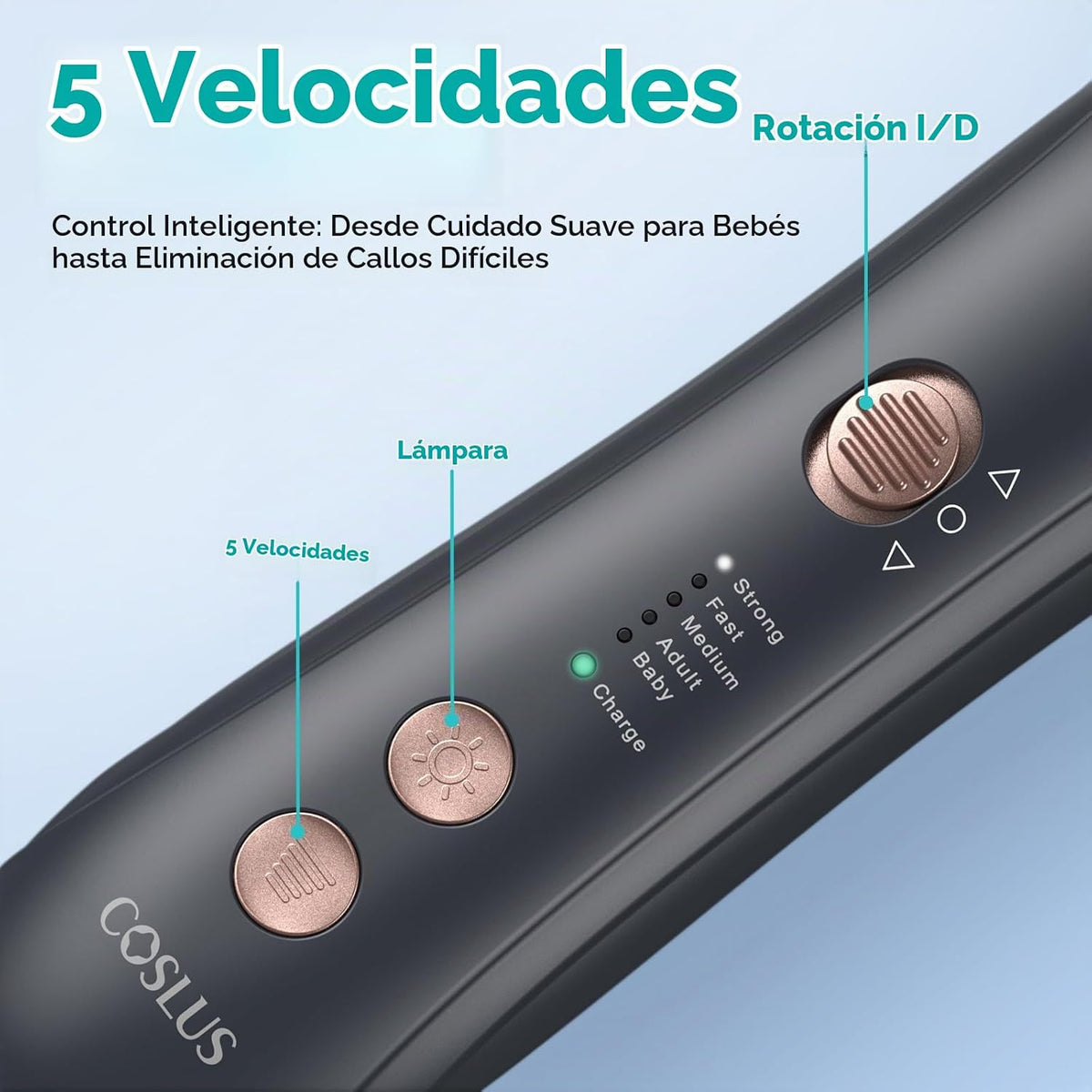 COSLUS Kit Profesional de Manicura y Pedicura, Lima de Uñas Eléctri...