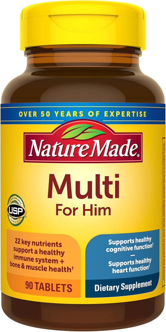Tabletas de multivitaminas Nature Made para hombre, 90 tabletas par...