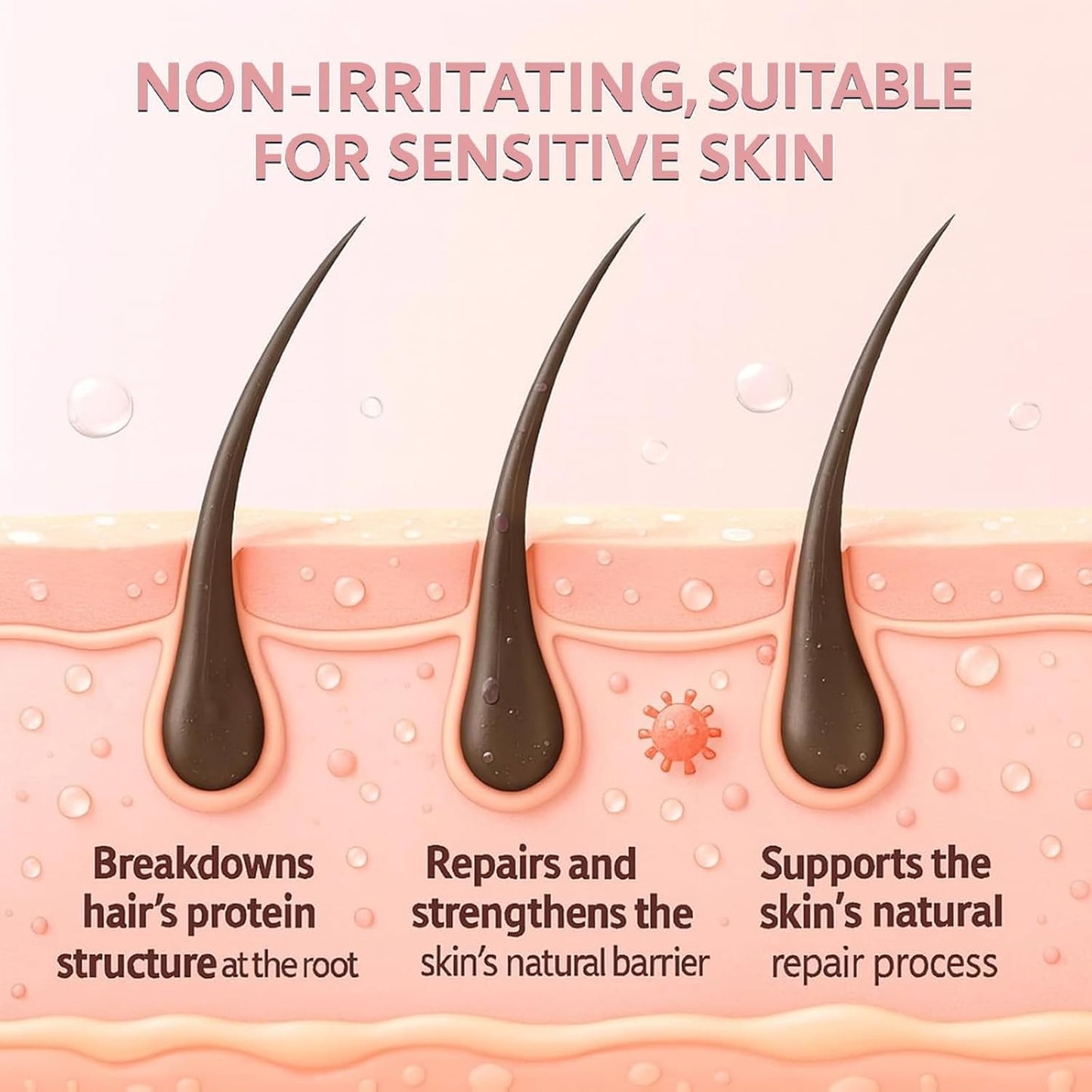 Crema depilatoria sin afeitar para mujeres, hidratante y nutre la p...
