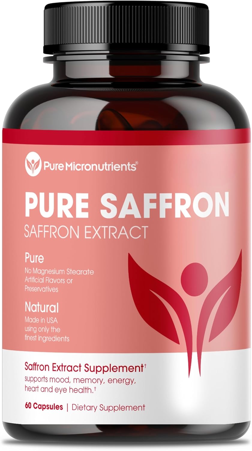 Suplementos de azafrán - Cápsulas de extracto de azafrán 100% puro...