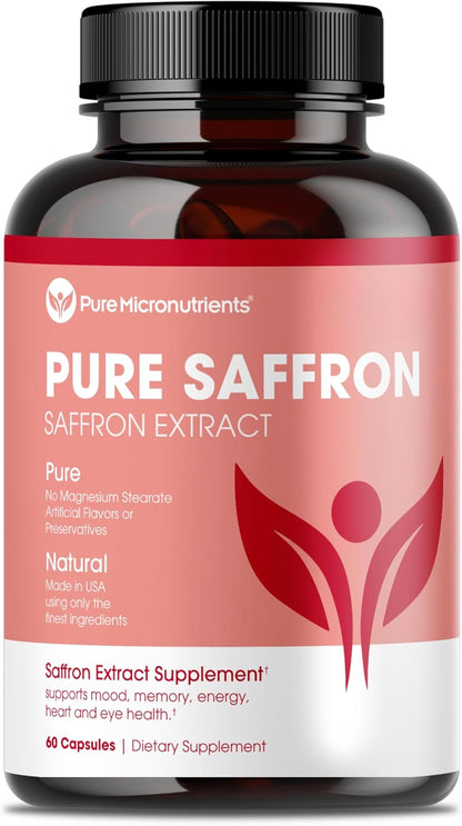 Suplementos de azafrán - Cápsulas de extracto de azafrán 100% puro...