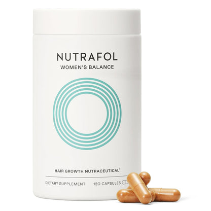 Nutrafol Suplementos Women's Balance para el Crecimiento del Cabello para Mujeres, Edades 45 en Adelante, Clínicamente Probados para Cabello Visiblemente más Grueso y Cobertura del Cuero Cabelludo