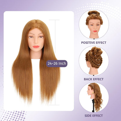 Cabeza de maniquí de cabello humano 80% cabello real, cabeza de man...