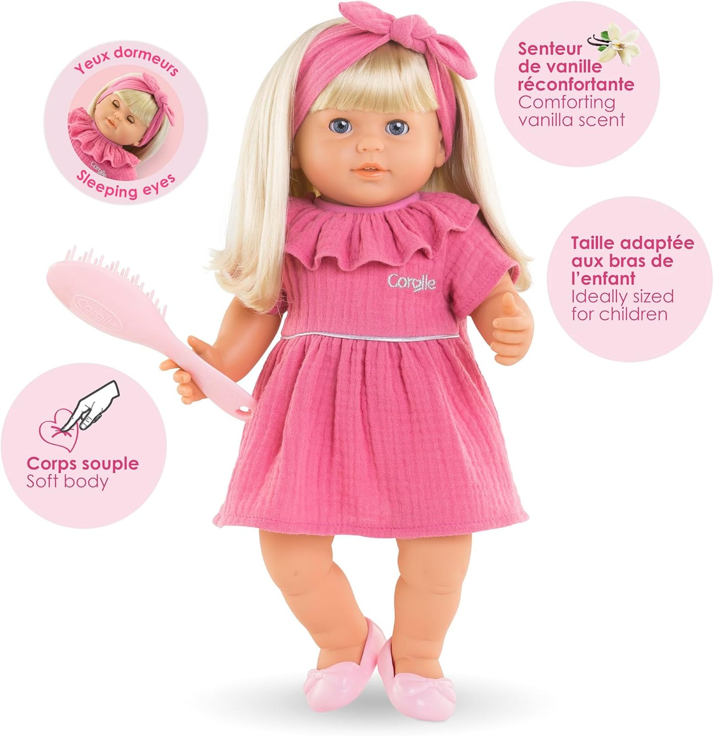 Corolle Jade - Muñeca de bebé suave de 14" con aroma a vainilla...