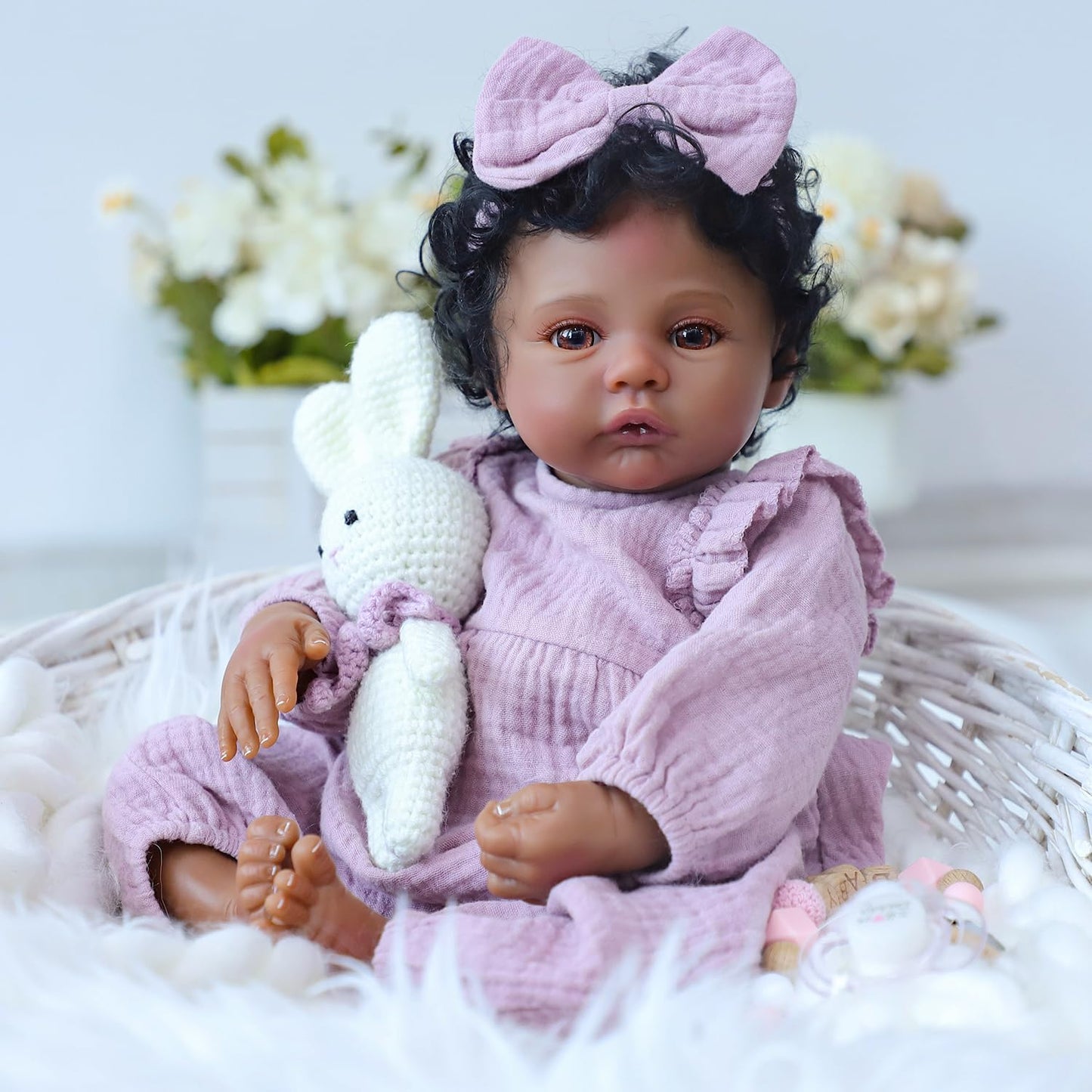 WOOROY Muñecas Realistas Reborn Baby Dolls Niña Negra \u2013 Muñeca...