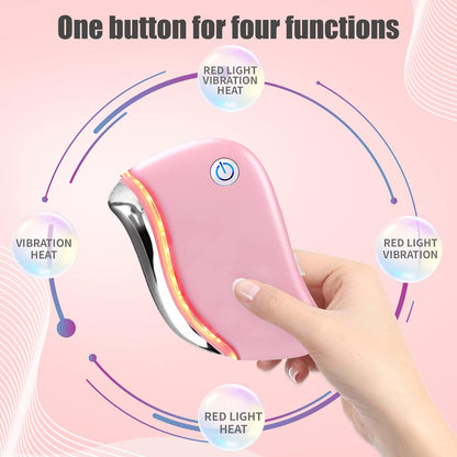 Aikertec Heat Electric Gua Sha Tool 4 en 1 masajeador facial multif...