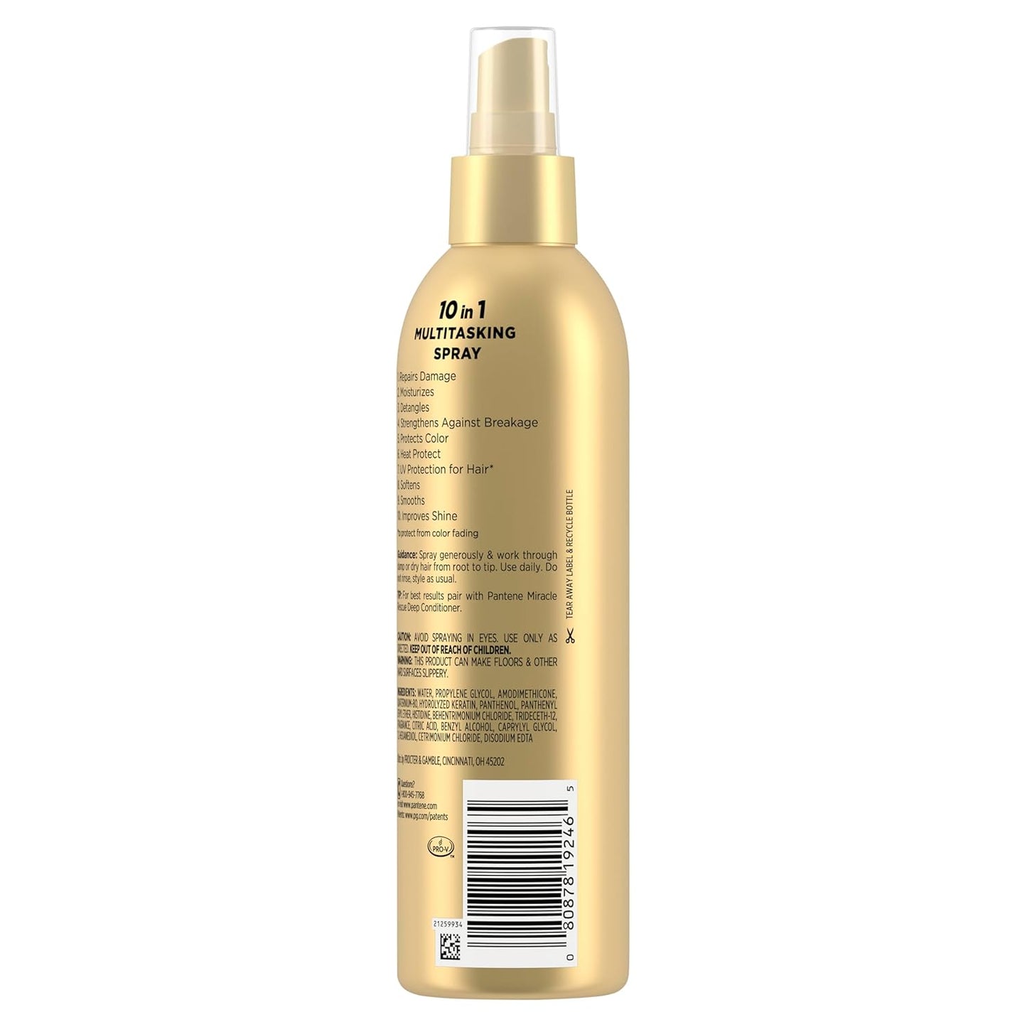 Pantene Miracle Rescue - Spray multitarea 10 en 1, protección contr...