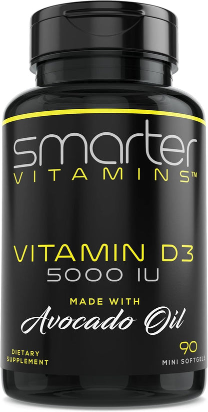 Smarter Vitamina D3 5000 UI en aceite de aguacate 125mcg - 90 mini...