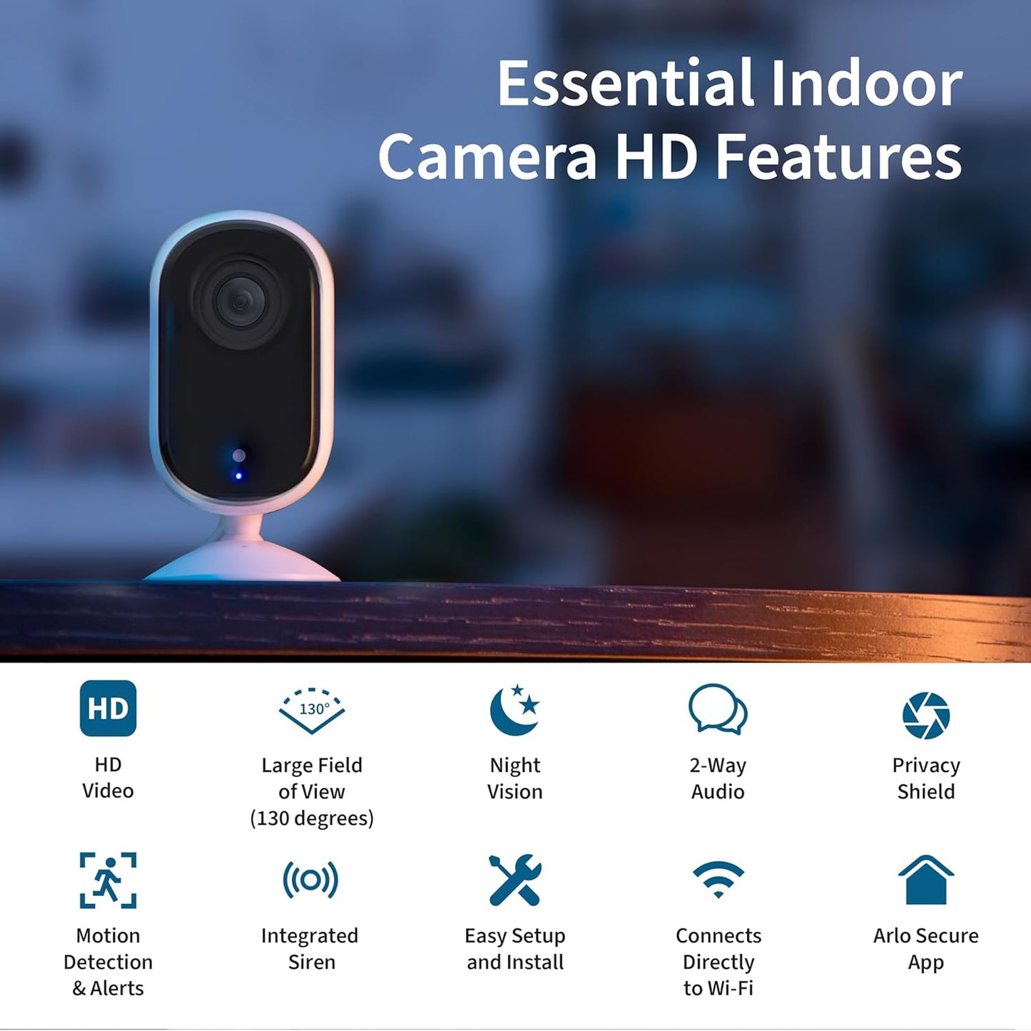 Cámara de seguridad Arlo Essential HD | Solo para interiores | 2ª g...