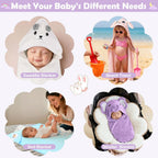 CandyHome Juego de 12 toallas de baño para bebés y niños pequeños,...