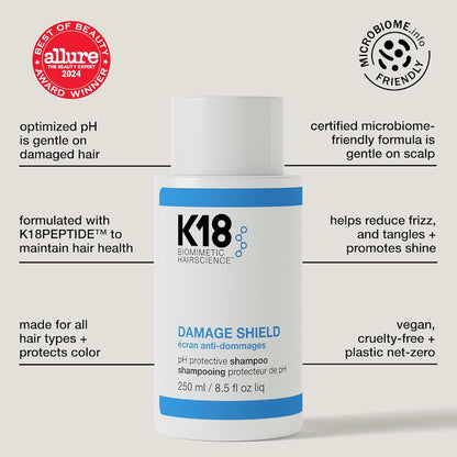 K18 Champú protector Damage Shield, reduce el encrespamiento y los...