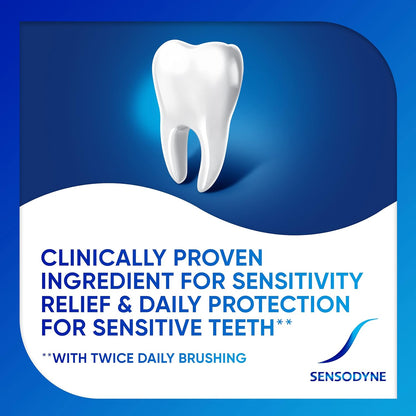 Sensodyne Repair & Protect - Pasta dental blanqueadora para dientes sensibles y prevención de caries, 3.4 onzas (paquete de 4)