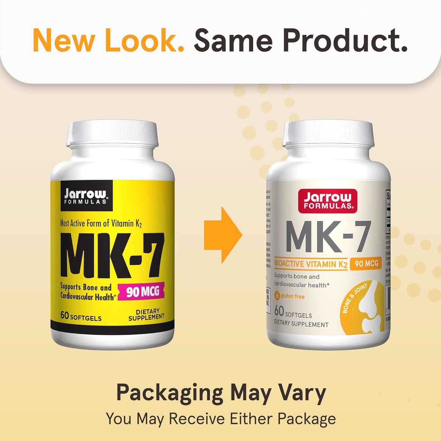Jarrow Formulas MK-7 90mcg - Forma Bioactiva de VIT K2 - 60 Porcion...