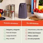 bella Abrelatas eléctrico y afilador de cuchillos, palanca de corte...