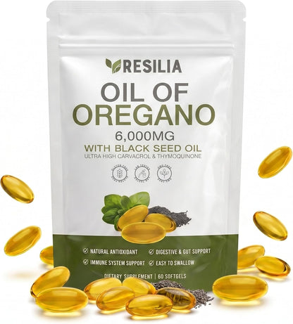 Cápsulas blandas Resilia con aceite de semilla negra de 6000 mg \u2...
