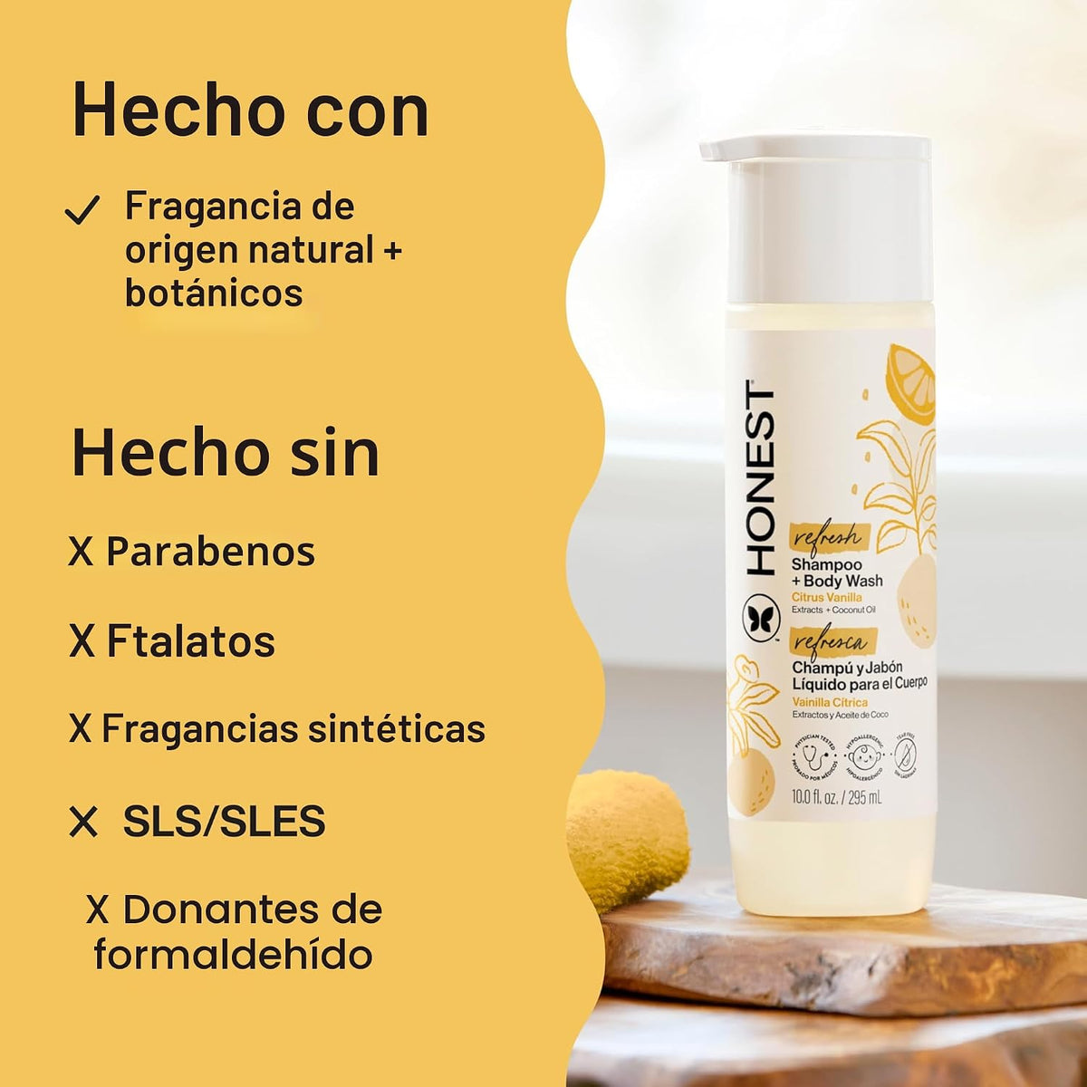 Shampoo &amp; jabón corporal Honest, Lavanda Dreamy súper calmante,...