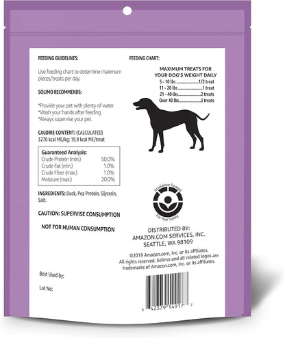 Marca de Amazon - Solimo Golosinas de pato deshidratado para perros...