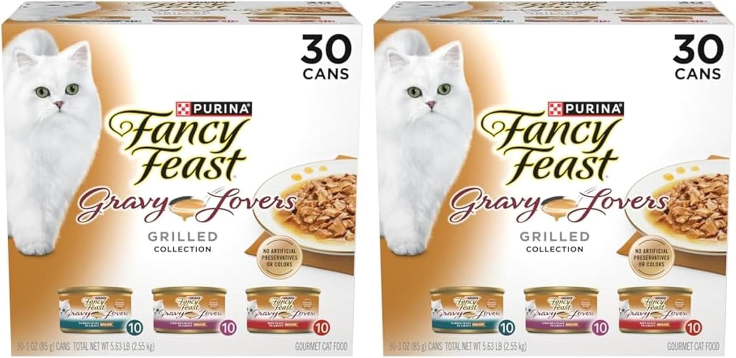Fancy Feast Purina Gravy Lovers Poultry and Beef Grilled Gourmet We...