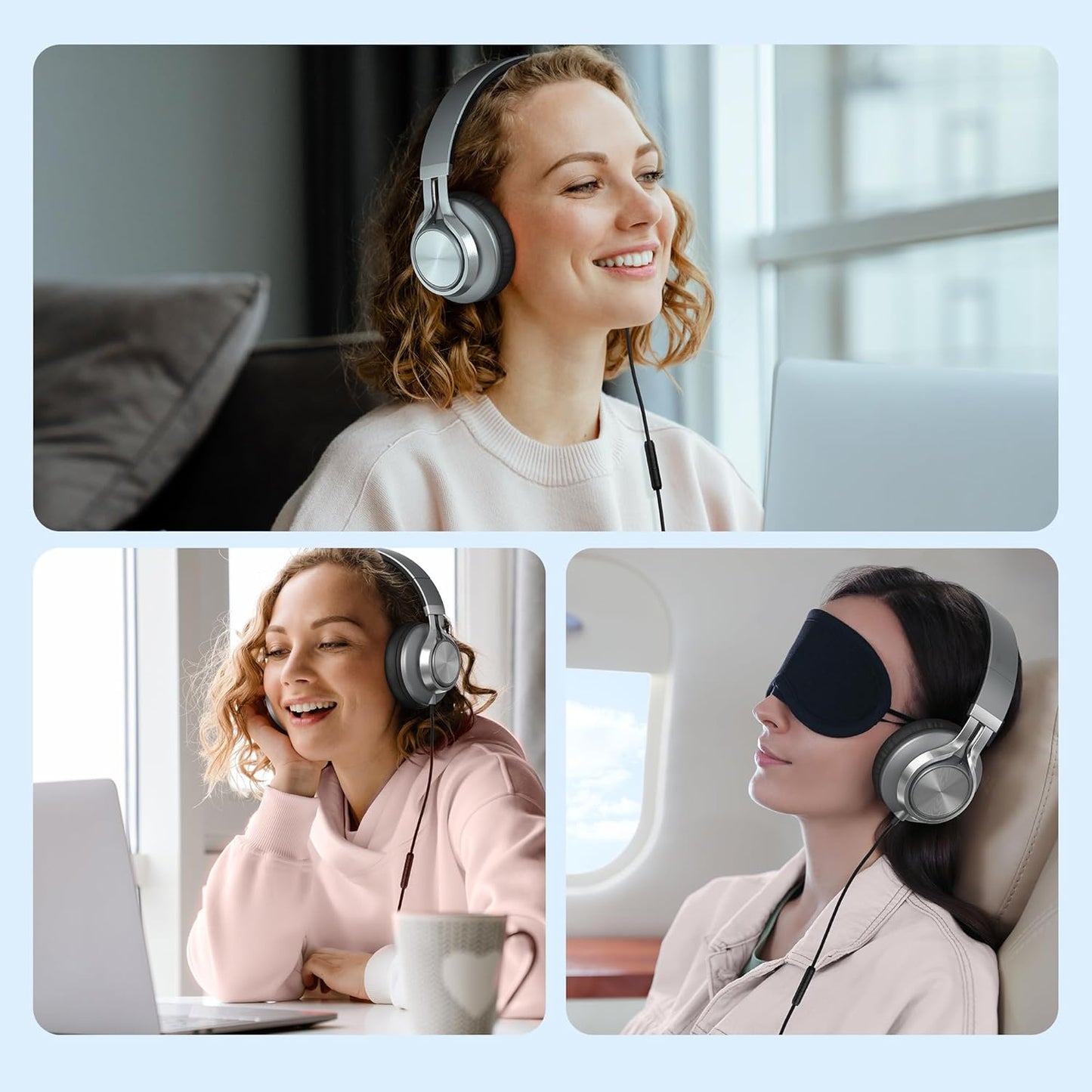 AILIHEN C90 - Auriculares con cable con micrófono y control de volu...