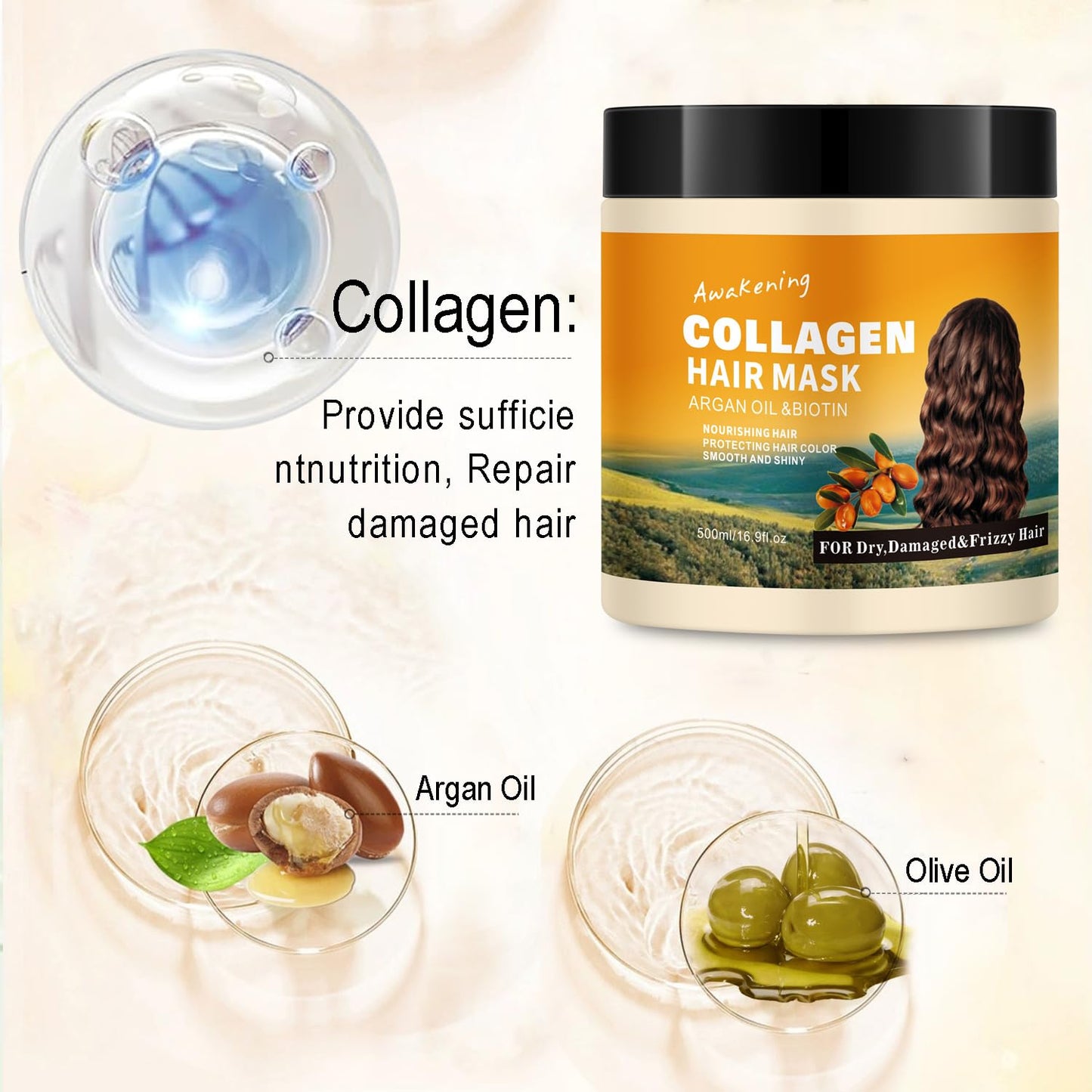 LSKINBATH Mascarilla capilar Tratamiento profundo Acondicionador de...