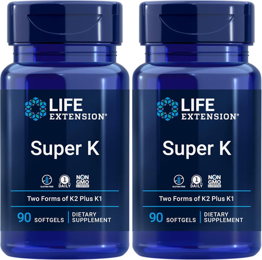 Life Extension Super K, Vitamina K1, Vitamina K2 MK-7, Vitamina K2...