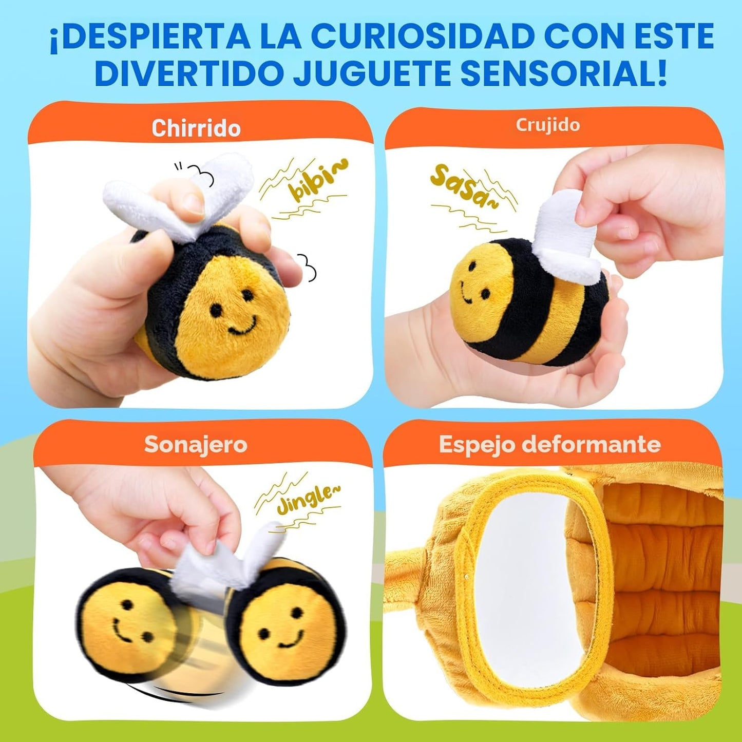 JoyCat Juguetes para Bebés de 6-12 Meses - Colmena Suave para Bebé...