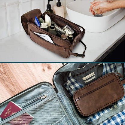 PAVILIA Bolsa de aseo para hombres, kit de afeitado de artículos de...
