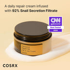 COSRX Snail Mucin Duo - Snail 92 Cream & Snail 96 Essence, Gel Hidratante Facial Diario y Suero Hidratante para el Rostro con Filtrado de Secreción de Caracol, Cuidado de la Piel Coreano