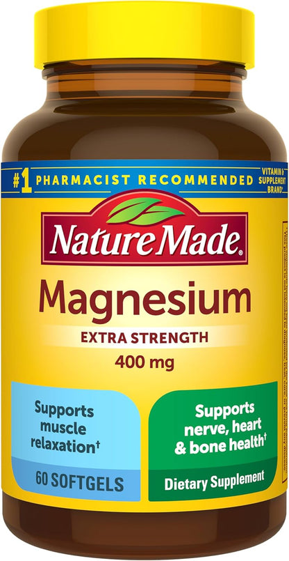 Nature Made Óxido de magnesio 400 mg en cápsulas blandas, suplement...