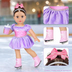 18INDC Conjunto de accesorios de ropa de patinaje sobre hielo de 18...