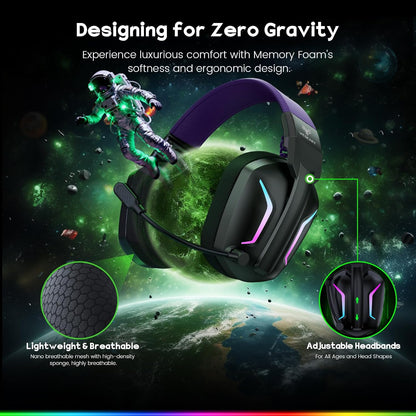 WESEARY Wireless Gaming Headset for PC, Laptop, Mac &amp; Switch, D...
