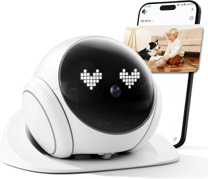 XZI Cámara robot móvil para interiores, seguridad familiar para gat...