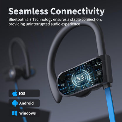 JOYWISE Auriculares inalámbricos Bluetooth 5.3 con 16 horas de repr...
