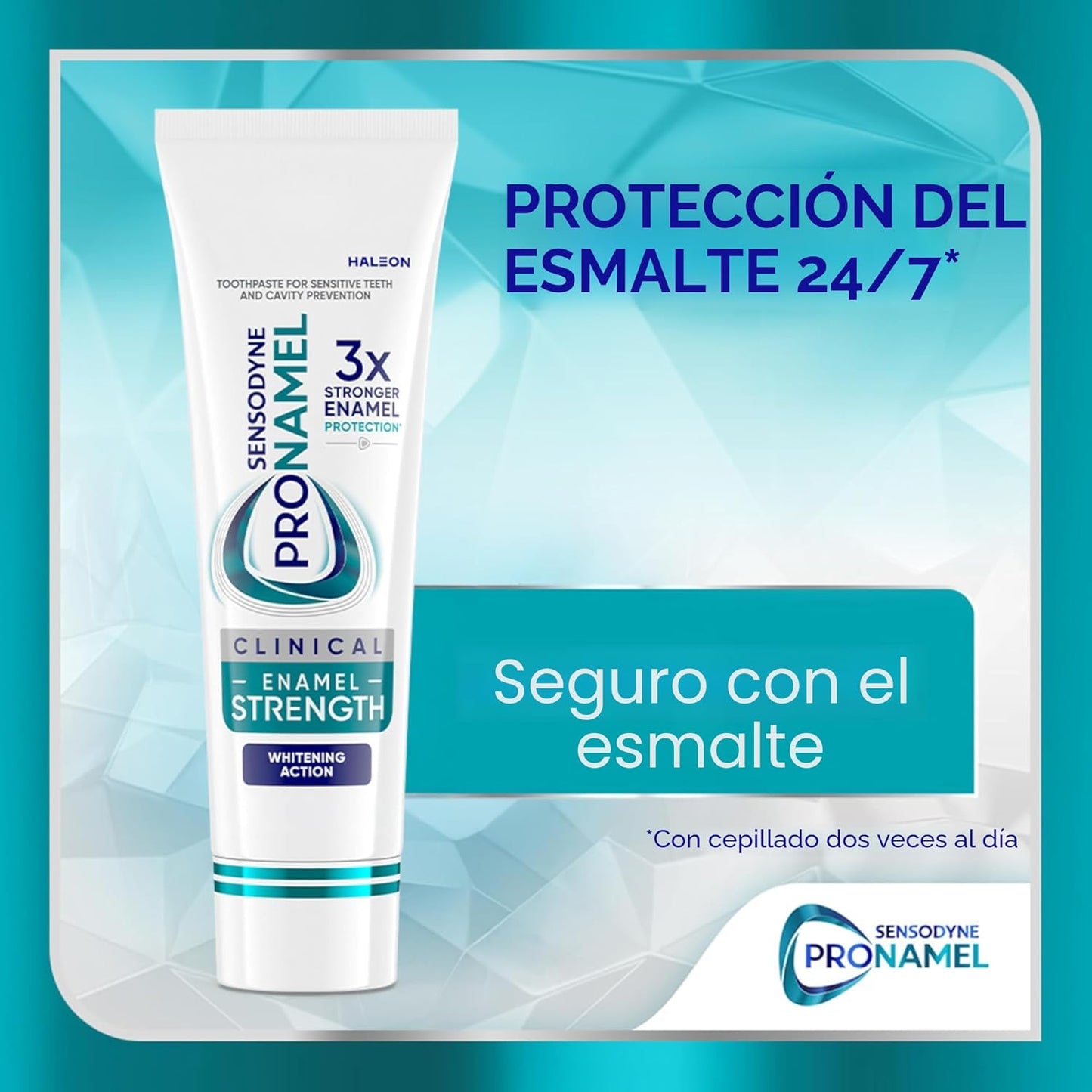 Pasta dental Sensodyne Pronamel para fortalecimiento clínico del esmalte, acción blanqueadora, 3.4 oz (paquete de 3)