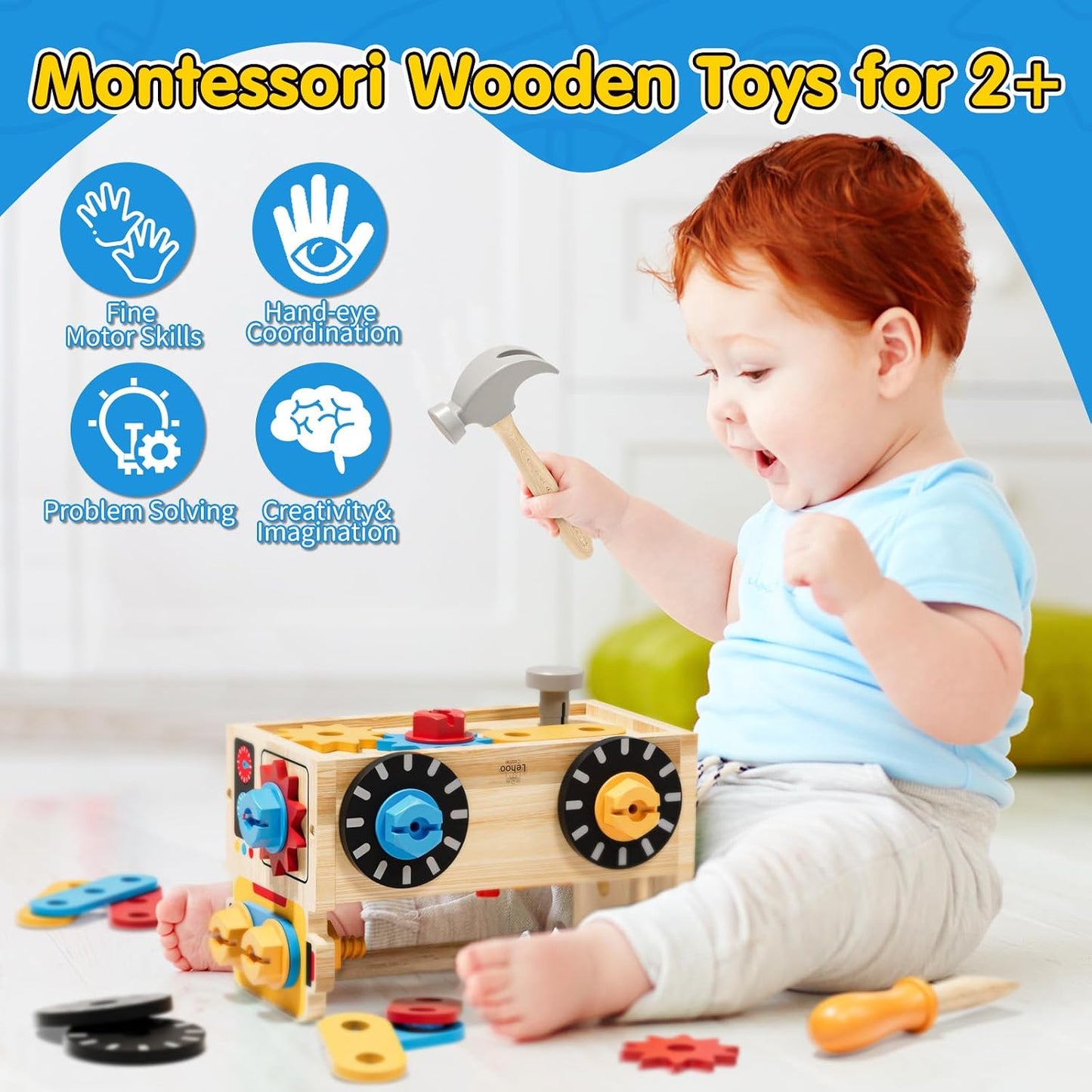 Lehoo Castle Montessori - Juego de herramientas para niños, juego d...