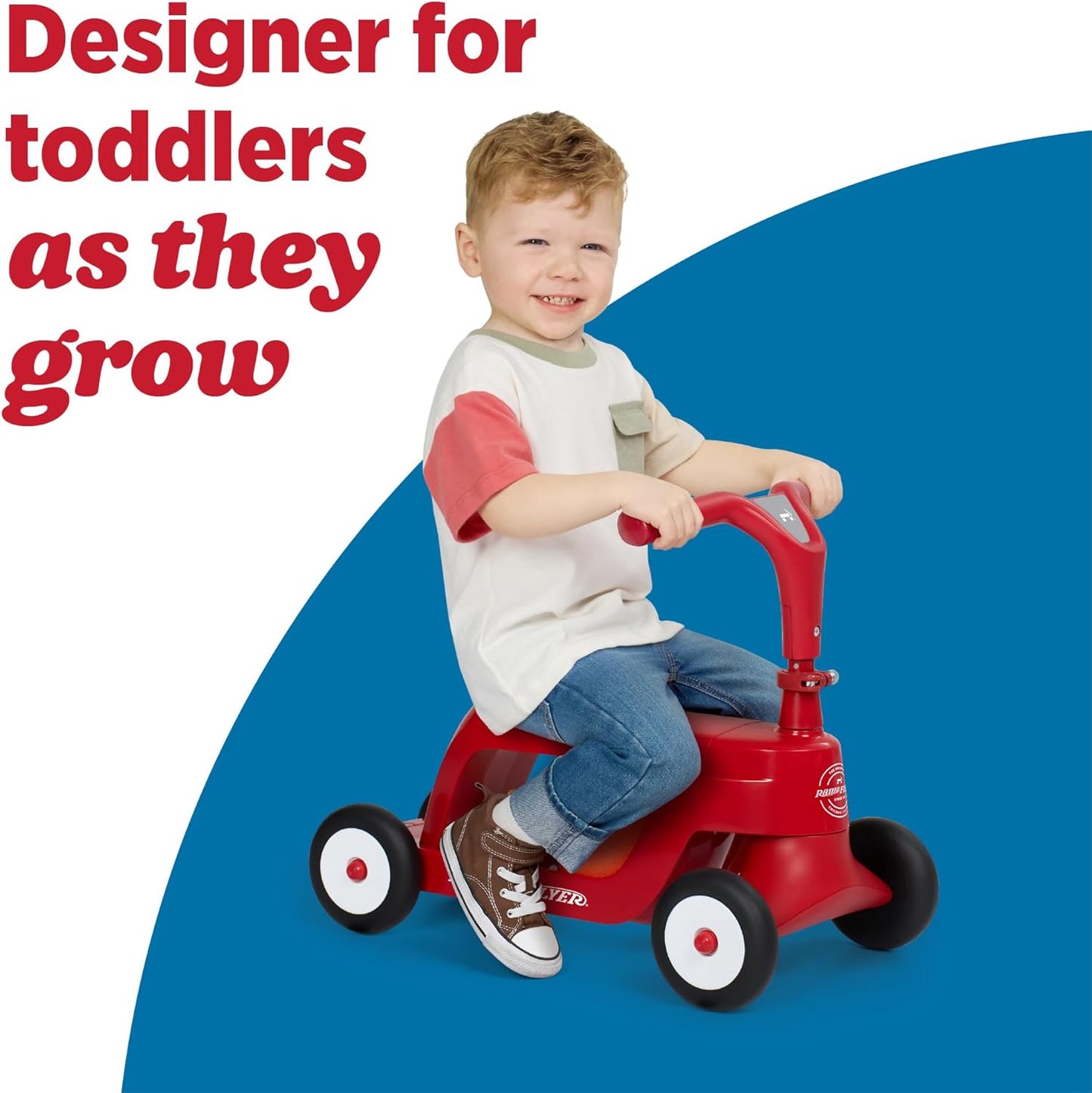 Radio Flyer Scoot 2 Scooter, azul, para niños de 1 a 4 años, juguet...