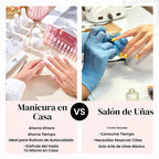 Beetles - Kit de uñas postizas a presión con punta francesa, cuadra...