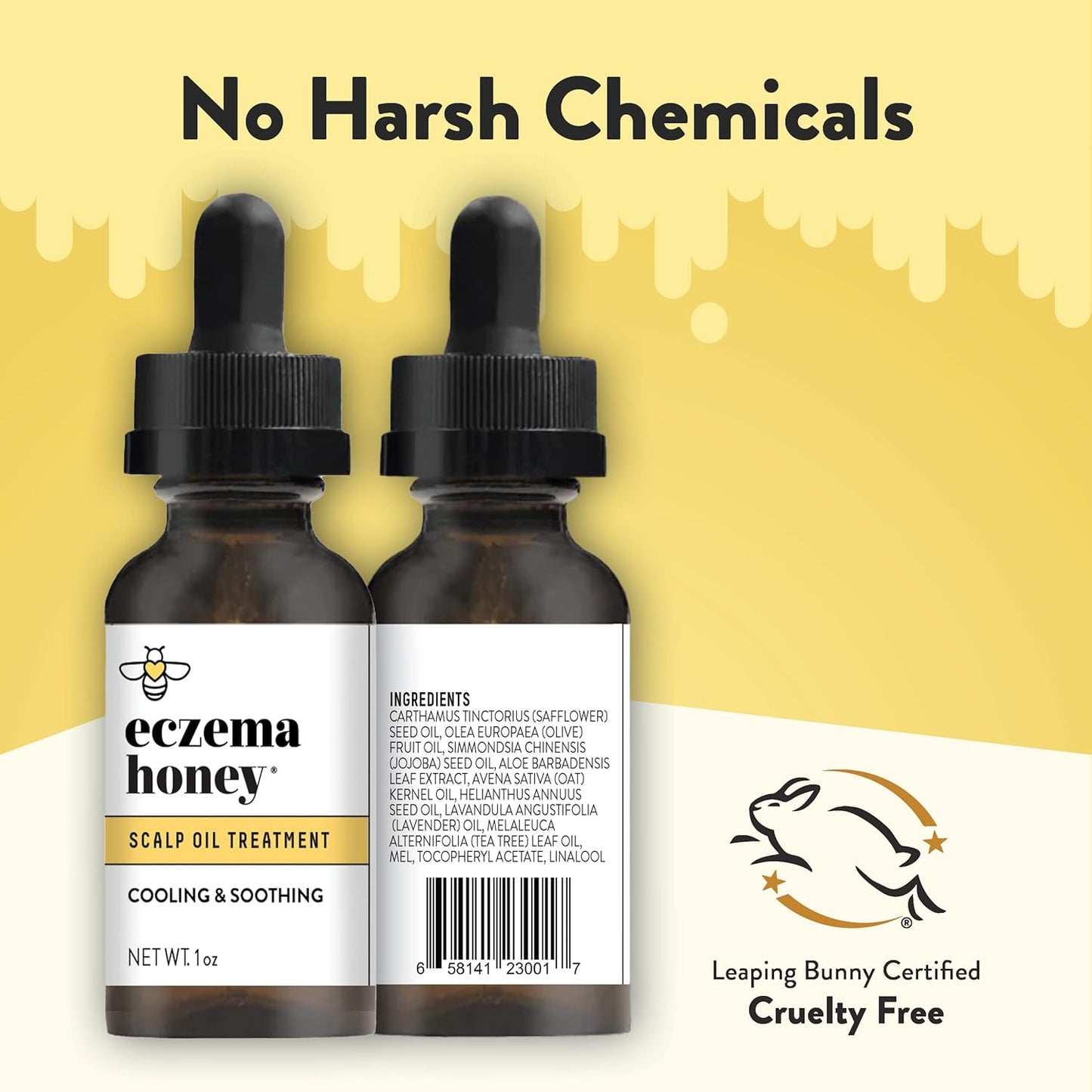 ECZEMA HONEY Aceite calmante para el cuero cabelludo, aceite natural de miel para el cabello y cuidado del cuero cabelludo, suero diario para aliviar la picazón del cuero cabelludo, el tratamiento del