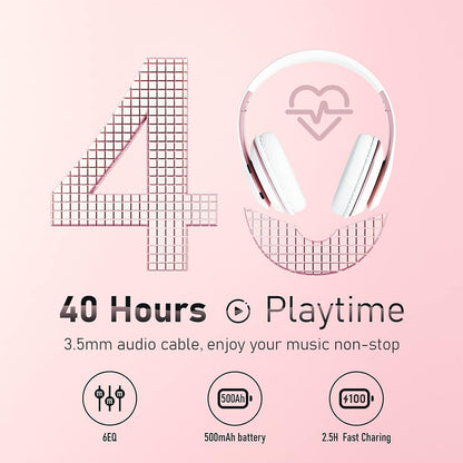 Falebare Auriculares Bluetooth sobre la oreja, auriculares inalámbr...