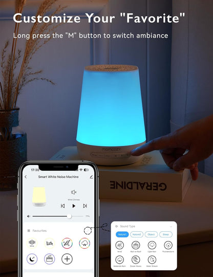 Momcozy - Máquina de sonido para bebés, máquina de ruido blanco par...