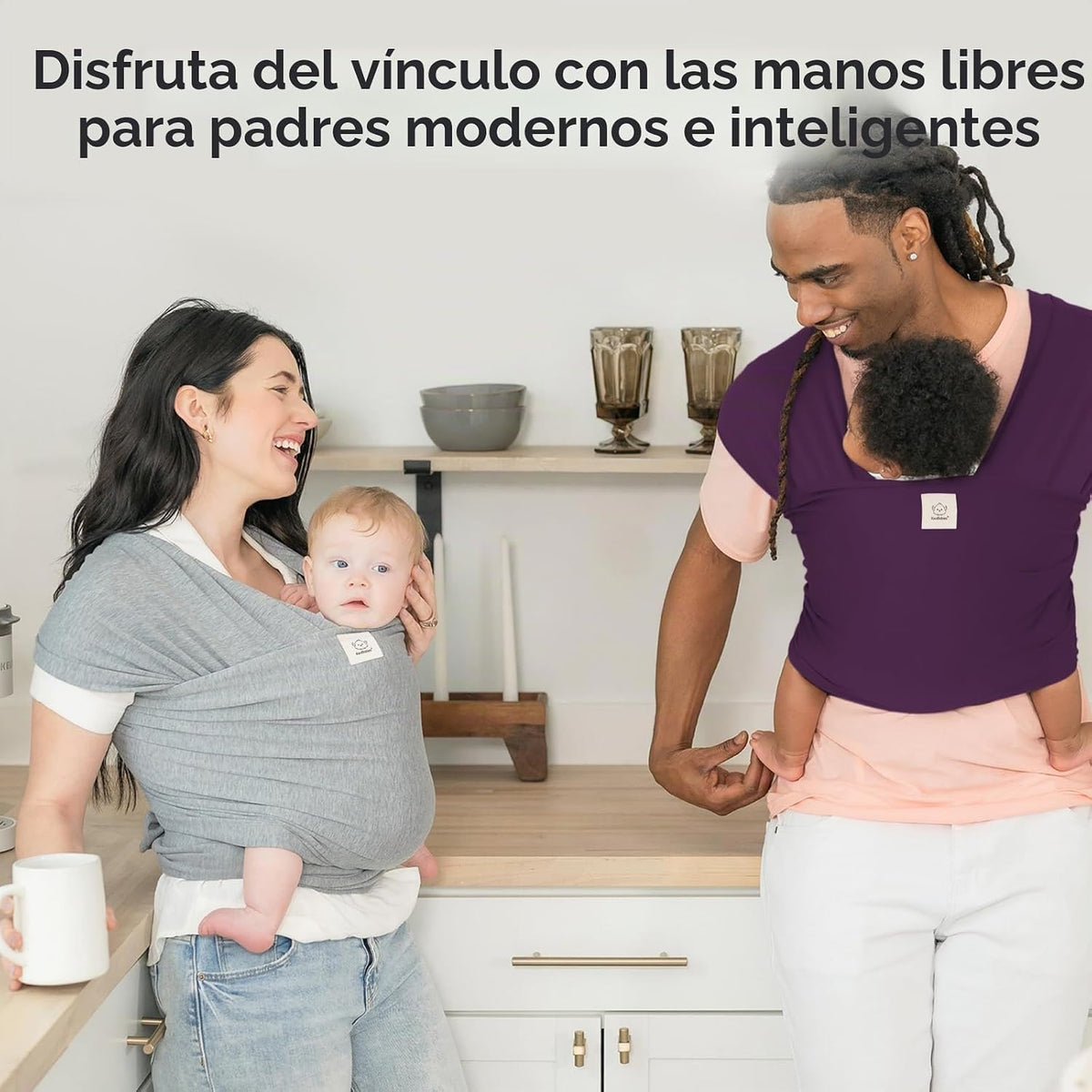 KeaBabies Fular Portabebés - Canguro de bebé todo en 1 original, po...