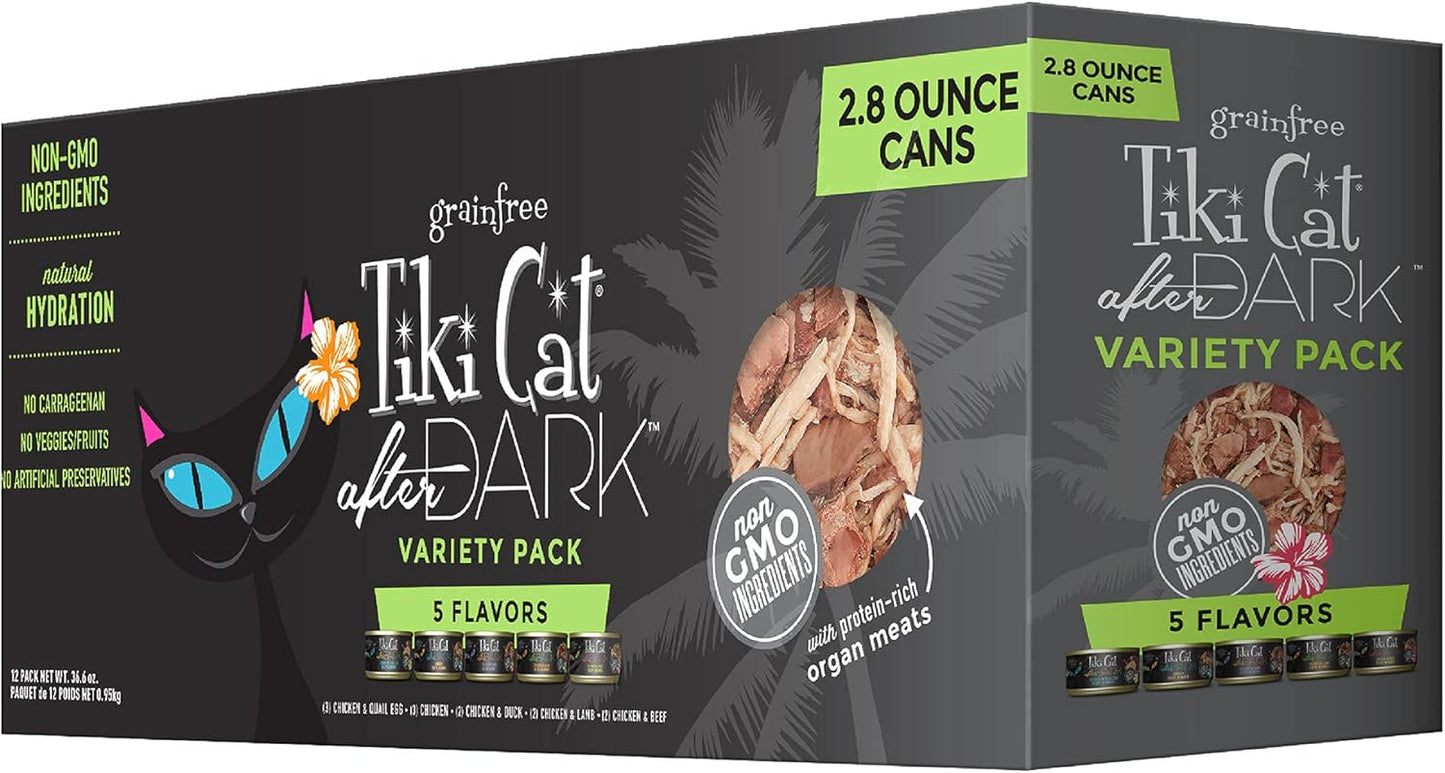 Tiki Cat After Dark, paquete variado, ingredientes 100% no transgén...