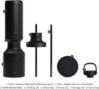Beast Mini licuadora de encimera de acero inoxidable 600, negro car...