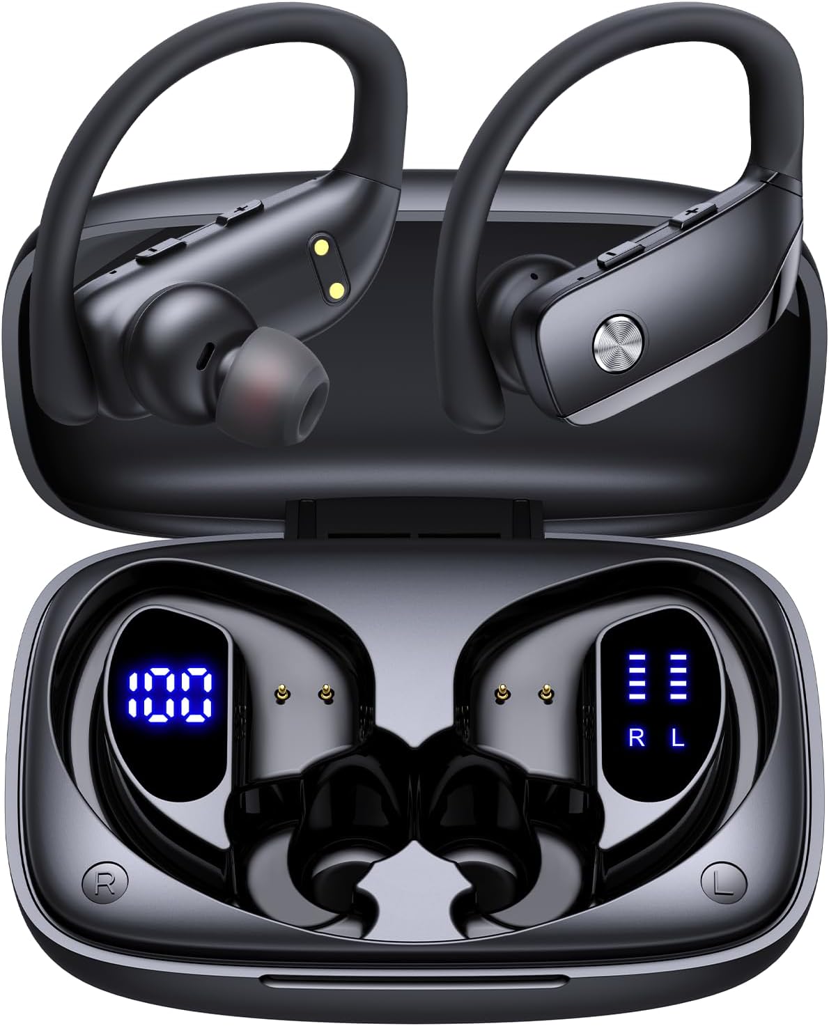 bmanl Auriculares Inalámbricos Bluetooth Auriculares con Ganchos So...