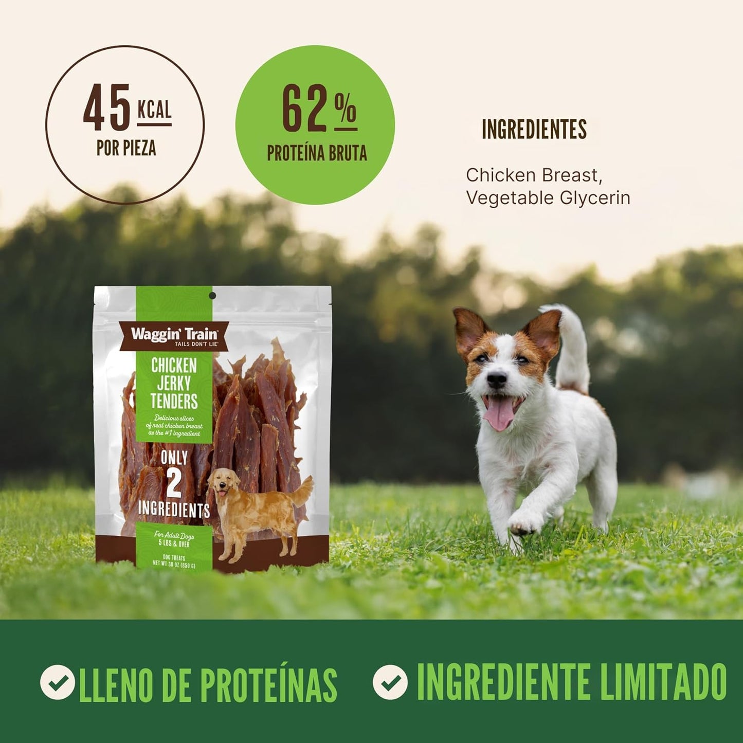 Waggin' Train Golosinas de pollo para perros, hechas con pechug...