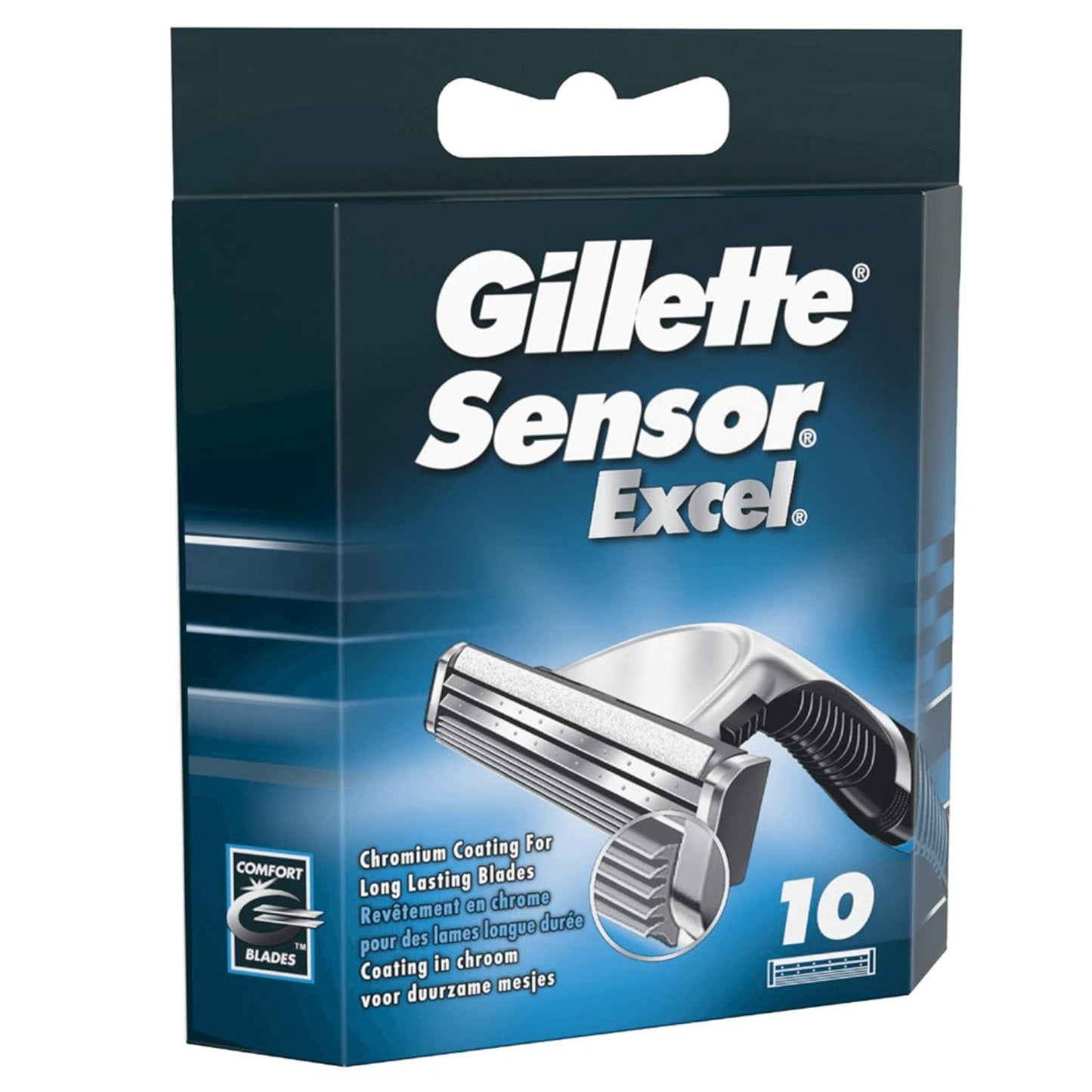 Gillette Sensor Excel - Cuchillas de afeitar para hombre, paquete de 10 cuchillas