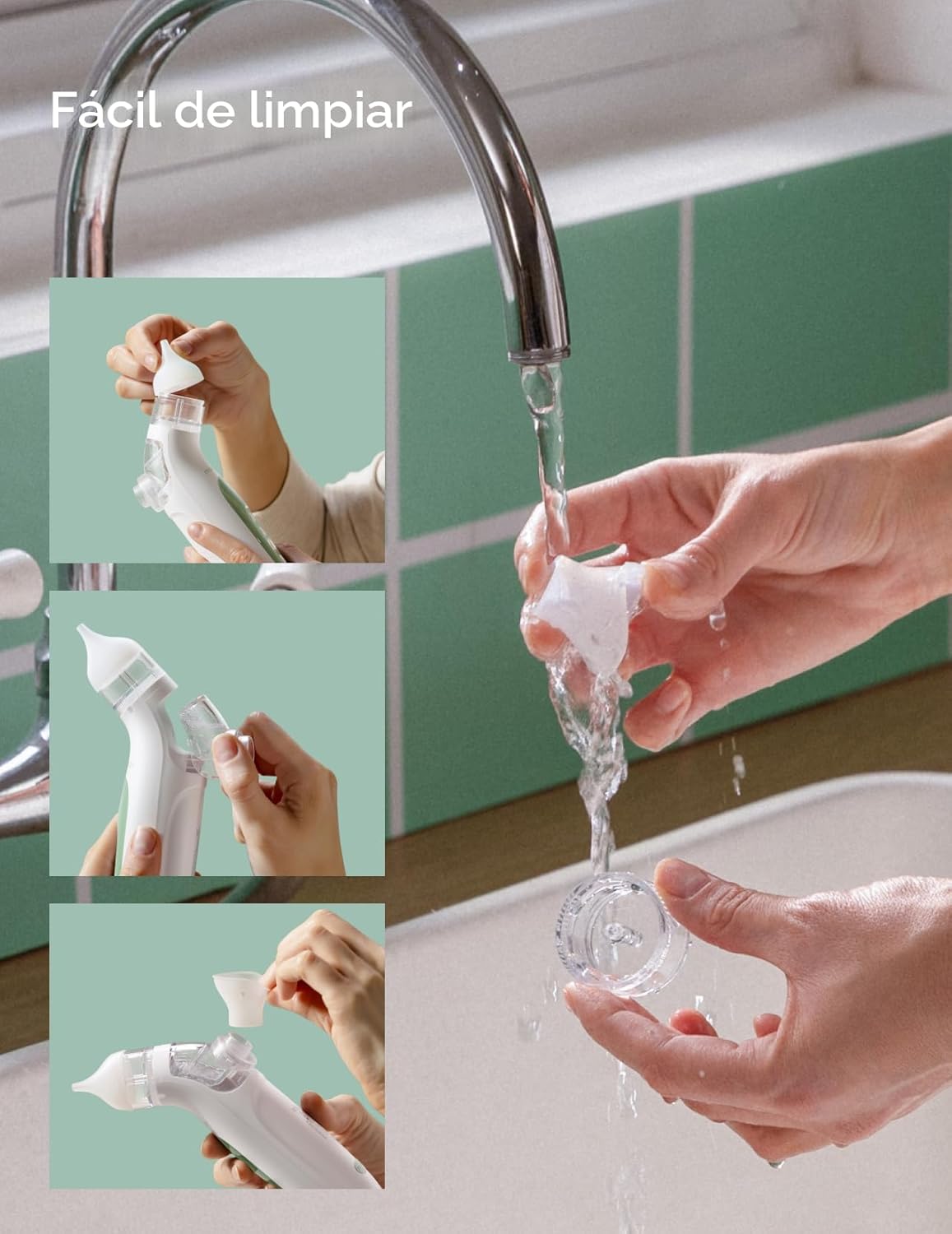 Momcozy BreezyClear™ Aspirador nasal eléctrico 2 en 1 para bebé con...