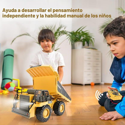 KidsFaves - Juguetes de camión volquete con control remoto de 9 can...