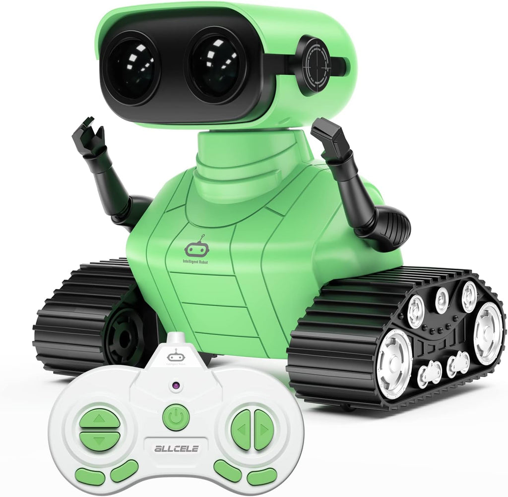 ALLCELE Juguetes robot, robot RC recargable para niños y niñas, jug...